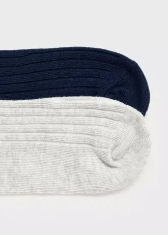 2er-Pack gerippte Socken