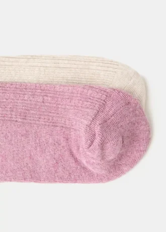2er-Pack gerippte Socken