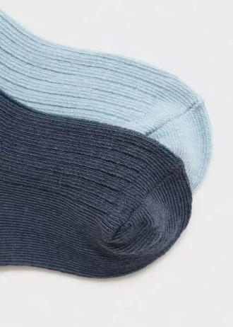 2er-Pack gerippte Socken