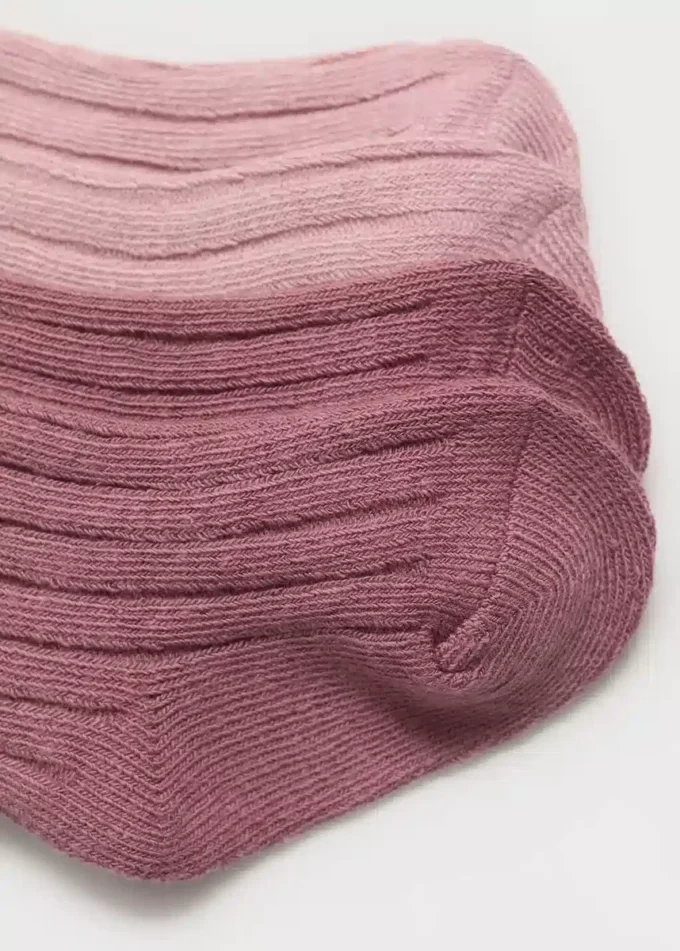 2er-Pack gerippte Socken