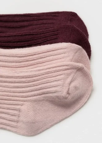 2er-Pack gerippte Socken