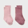 2er-Pack gerippte Socken