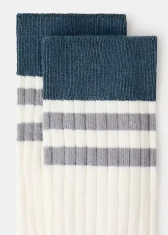 2er-Pack gestreifte Baumwollsocken