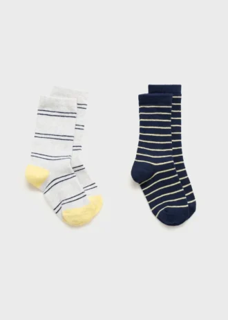2er-Pack gestreifte Socken