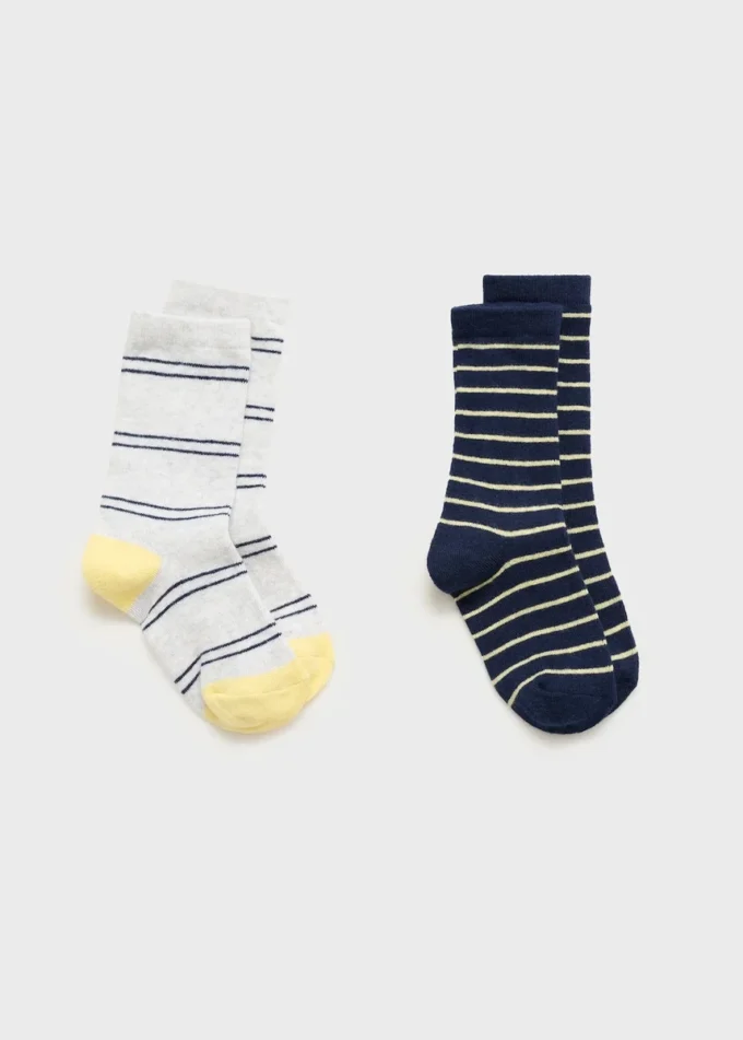 2er-Pack gestreifte Socken