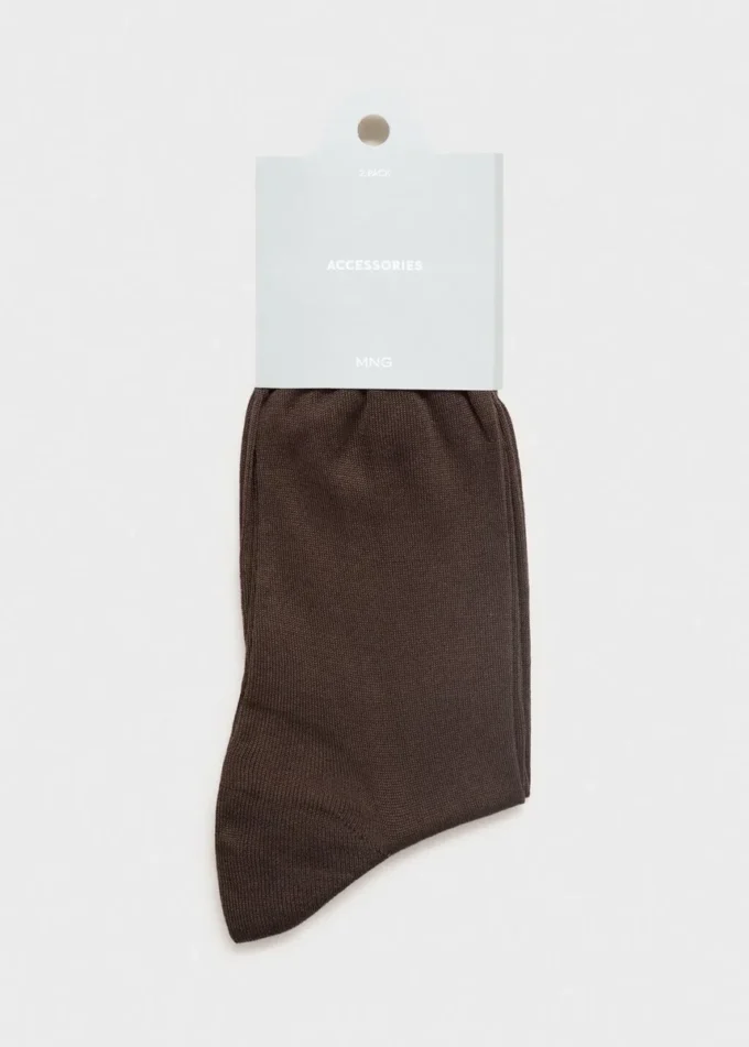 2er-Pack lange Baumwollsocken
