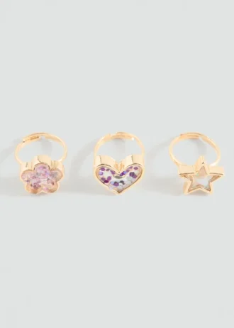 3er-Pack kombinierte Ringe