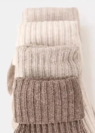 4er-Pack gerippte Socken