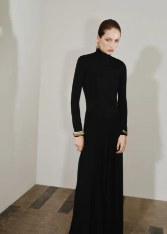 A-Linien-Kleid mit Rollkragen