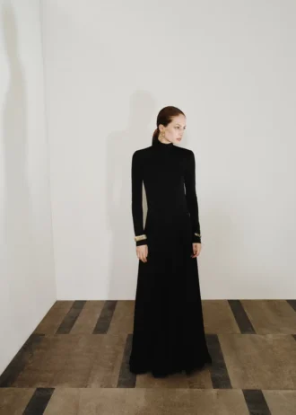 A-Linien-Kleid mit Rollkragen