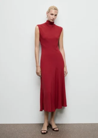A-Linien-Kleid mit Rollkragen