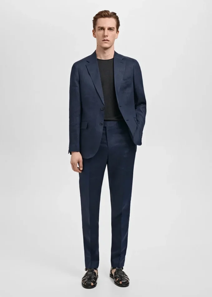 Amalfi 100 % Leinen Slim-Fit-Anzugblazer Amalfi 100 % Leinen Slim-Fit-Anzugblazer