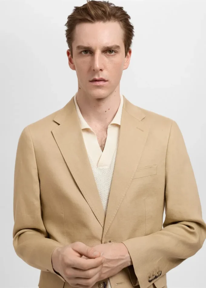 Amalfi 100 % Leinen Slim-Fit-Anzugblazer