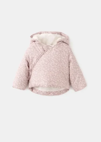 Anorak mit Blumenmuster und Lammfellfutter