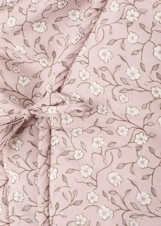 Anorak mit Blumenmuster und Lammfellfutter