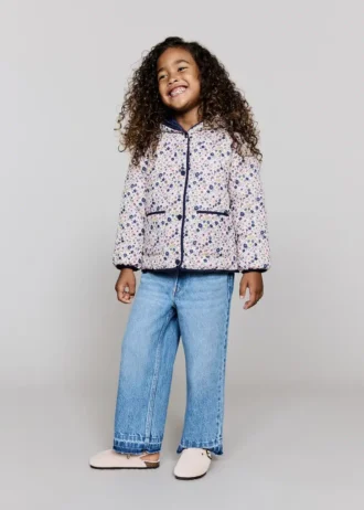 Anorak mit Blumenprint und Steppung