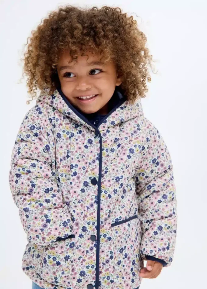Anorak mit Blumenprint und Steppung Anorak mit Blumenprint und Steppung