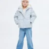 Anorak mit Felloptik und Blumenprint Anorak mit Felloptik und Blumenprint