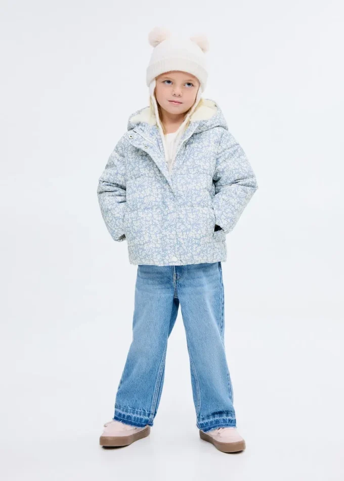 Anorak mit Felloptik und Blumenprint Anorak mit Felloptik und Blumenprint