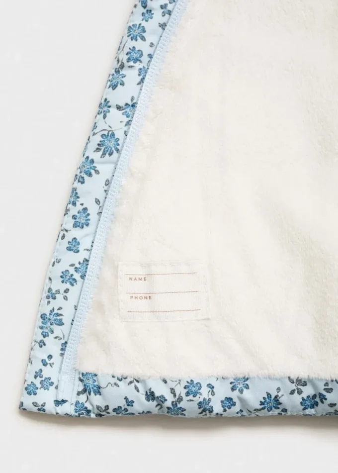 Anorak mit Felloptik und Blumenprint