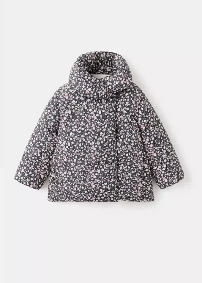 Anorak mit Felloptik und Blumenprint Anorak mit Felloptik und Blumenprint
