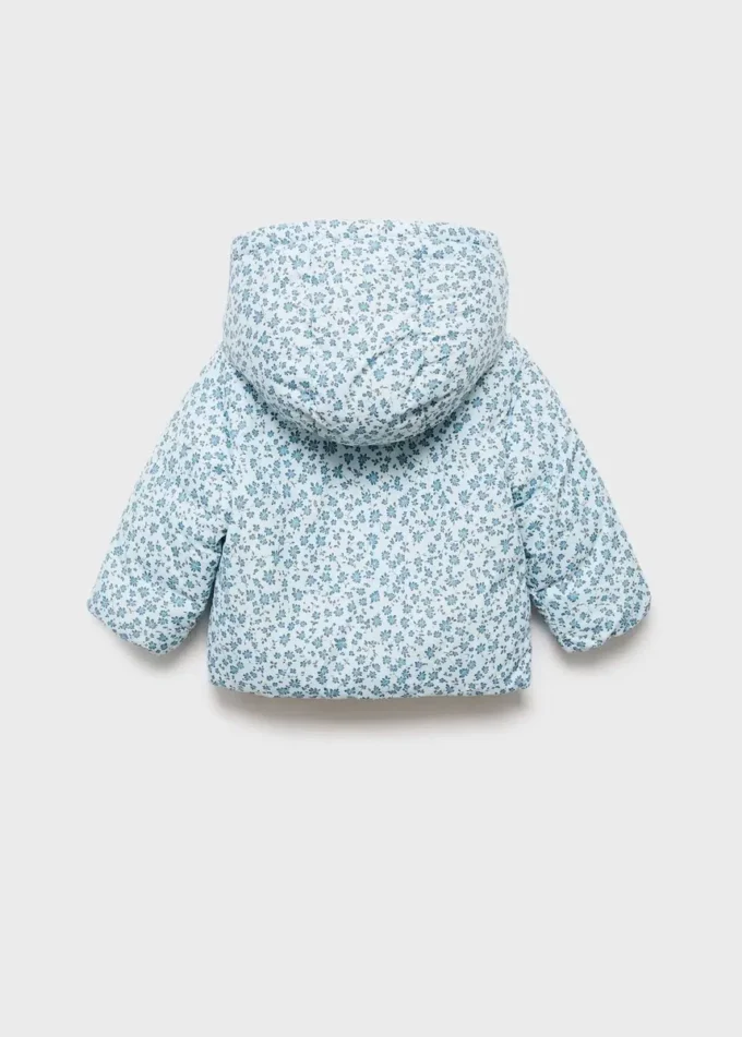 Anorak mit Felloptik und Blumenprint