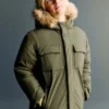 Anorak mit Kapuze in Lammfelloptik