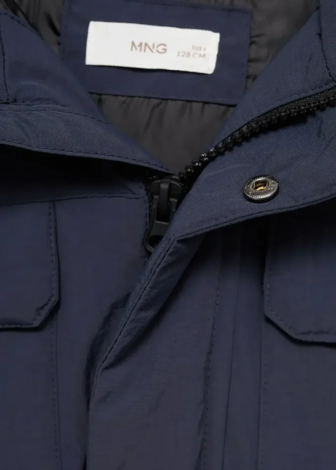 Anorak mit Kapuze in Lammfelloptik