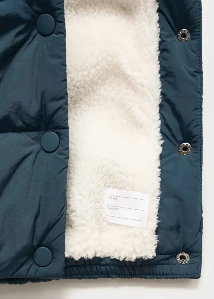 Anorak mit Kapuze in Lammfelloptik