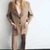 Anzugblazer aus Wollmischgewebe mit Taschen