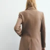 Anzugblazer aus Wollmischgewebe mit Taschen