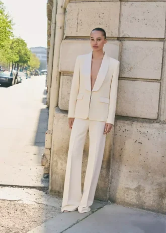 Anzugblazer mit Satinrevers