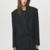 Anzugjacke aus Wollmischgewebe mit Revers Anzugjacke aus Wollmischgewebe mit Revers