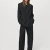 Anzugjacke aus Wollmischgewebe mit Revers Anzugjacke aus Wollmischgewebe mit Revers