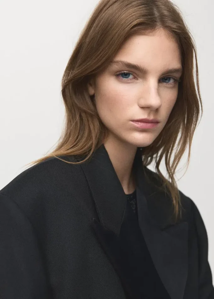 Anzugjacke aus Wollmischgewebe mit Revers Anzugjacke aus Wollmischgewebe mit Revers