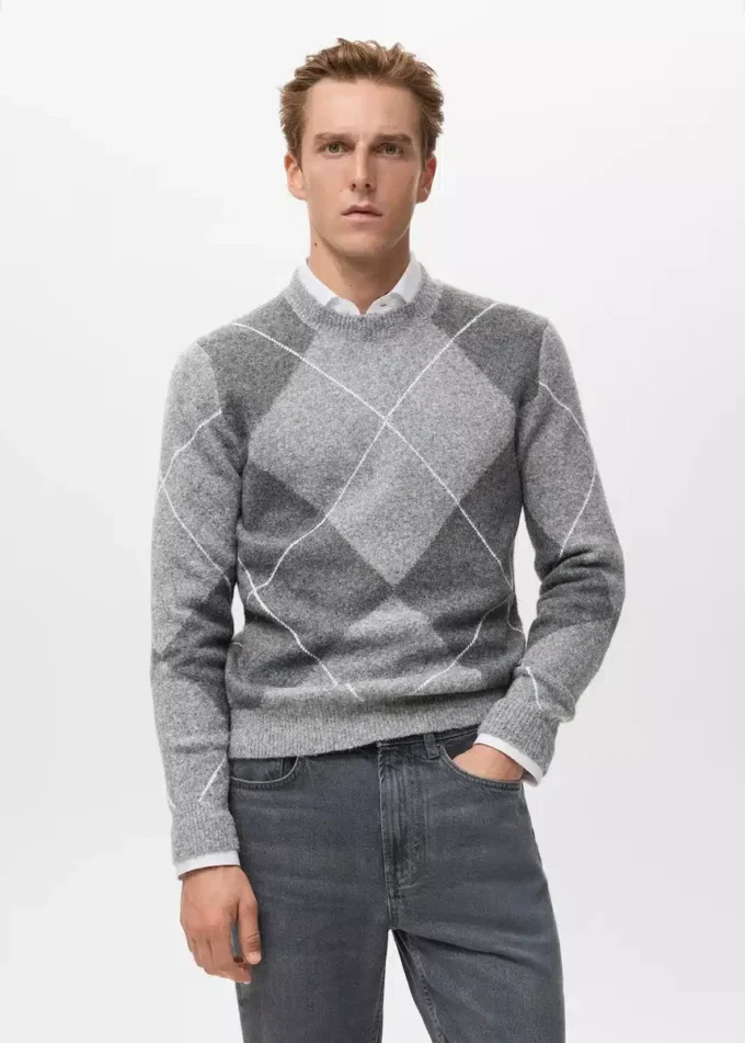 Argyle-Strickpullover Argyle-Strickpullover