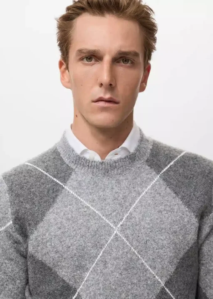 Argyle-Strickpullover Argyle-Strickpullover