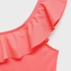 Asymmetrischer Badeanzug mit Rüschen