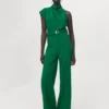 Asymmetrischer langer Overall mit Gürtel Asymmetrischer langer Overall mit Gürtel