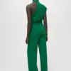 Asymmetrischer langer Overall mit Gürtel Asymmetrischer langer Overall mit Gürtel
