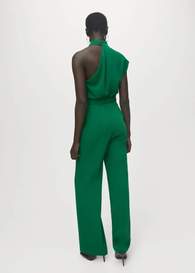 Asymmetrischer langer Overall mit Gürtel Asymmetrischer langer Overall mit Gürtel