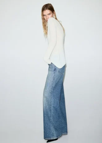 Asymmetrischer Pullover aus Alpaka- und Wollmischung