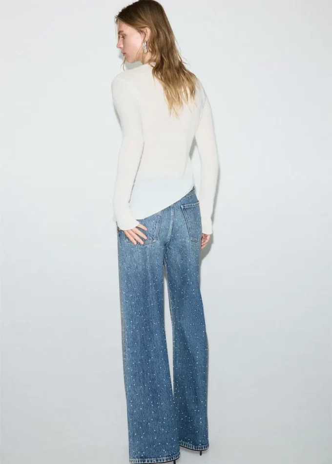 Asymmetrischer Pullover aus Alpaka- und Wollmischung Asymmetrischer Pullover aus Alpaka- und Wollmischung