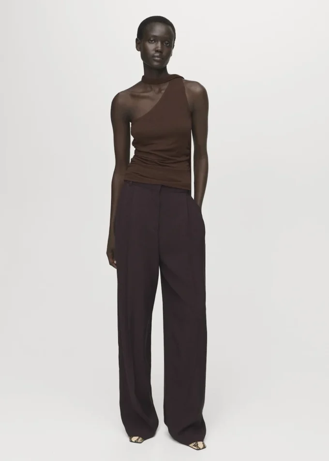 Asymmetrisches Foulard-Oberteil