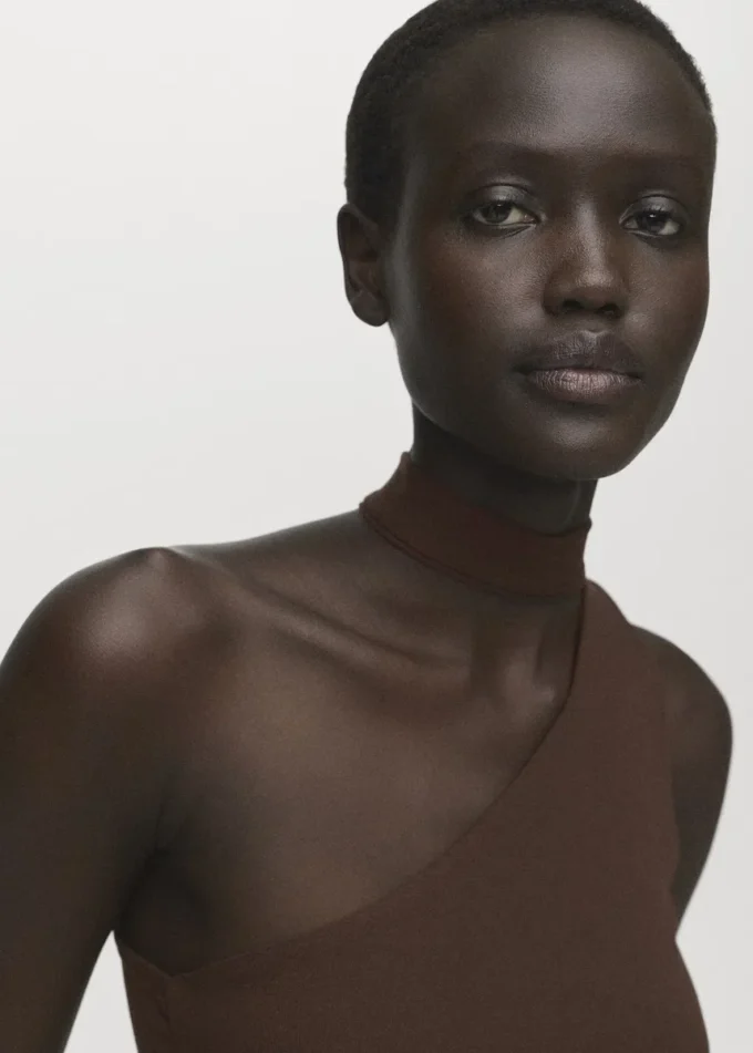 Asymmetrisches Foulard-Oberteil