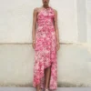 Asymmetrisches Kleid mit Animal-Print Asymmetrisches Kleid mit Animal-Print