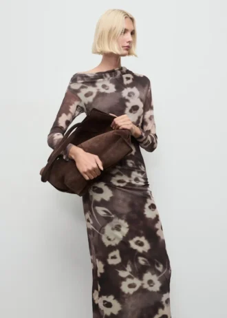Asymmetrisches Kleid mit Blumenprint Asymmetrisches Kleid mit Blumenprint