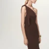 Asymmetrisches Kleid mit geknoteten Trägern