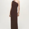 Asymmetrisches Kleid mit geknoteten Trägern