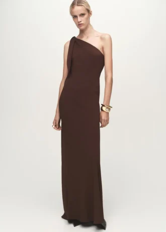 Asymmetrisches Kleid mit geknoteten Trägern